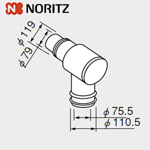給排気トップアダプター[200型][φ110][2重管][FF-110A][給湯器部材]