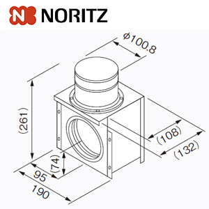 排気アダプター[TB101][φ100][排気延長部材][給湯器部材]