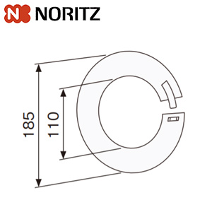 Φ100メガネリング[2枚入り][給湯器部材]