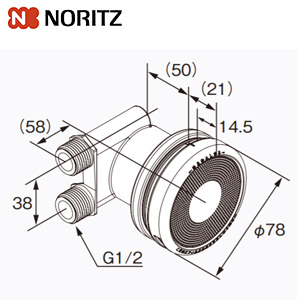 循環アダプター[JX-F][L型][給湯器部材]