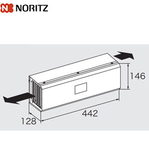 側方排気カバー[S50][給湯器部材]