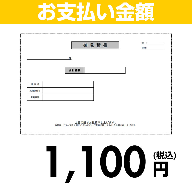 お支払い金額1100円(税込)