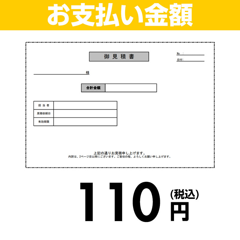 お支払い金額110円(税込)