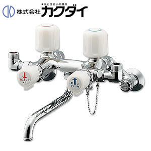 浴室用蛇口[壁][浴槽・洗い場兼用][2ハンドル混合水栓][スパウト170mm][一般地]