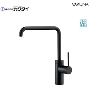 キッチン用蛇口 VARUNA[台][シングルレバー混合水栓][スパウト230mm][一般地寒冷地共用][マットブラック]
