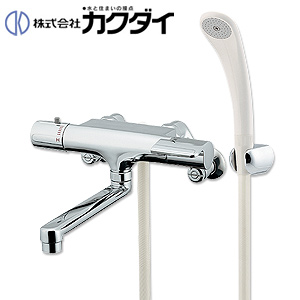 【SALE】♭浴室用蛇口[壁][浴槽・洗い場兼用][サーモスタット付シャワーバス混合水栓][スパウト170mm][一般地]