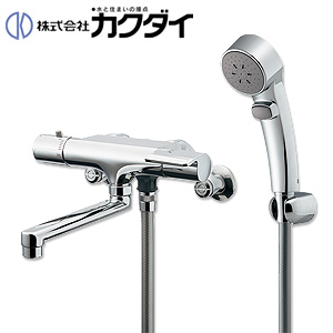 浴室用蛇口[壁][浴槽・洗い場兼用][サーモスタット付シャワーバス混合水栓][スパウト170mm][一般地]