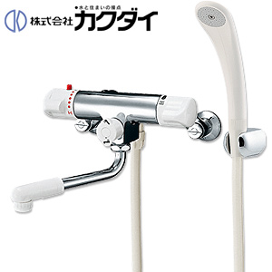 浴室用蛇口[壁][浴槽・洗い場兼用][サーモスタット付シャワーバス混合水栓][逆配管][スパウト170mm][一般地]