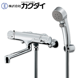 浴室用蛇口[壁][浴槽・洗い場兼用][サーモスタット付シャワーバス混合水栓][逆配管][スパウト170mm][一般地]