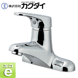 洗面用蛇口[台][シングルレバー混合水栓][スパウト77mm][湯水芯102mm][ゴム栓付][一般地]