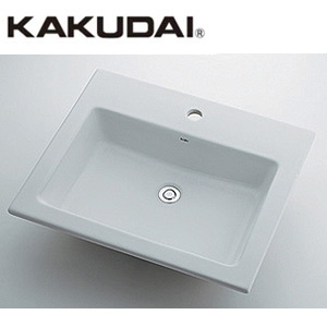 洗面器単品[オーバーカウンター式][角形][水栓取付穴径:φ35][中央1ヶ所][Luju]