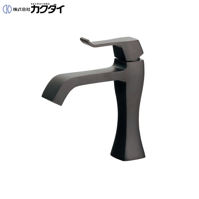 洗面用蛇口 RATONA[台][単水栓][立水栓][スパウト125mm][吐水口高さ93mm][マットブラック][一般地]