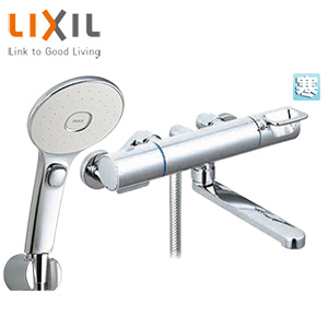 浴室用蛇口 クロマーレS[壁][浴槽・洗い場兼用][サーモスタット付シャワーバス混合水栓][エコアクアスイッチシャワー][めっき][吐水口170mm][寒冷地]