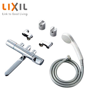 浴室用蛇口 クロマーレS[壁][浴槽・洗い場兼用][取替用][サーモスタット付シャワーバス水栓][取付脚流用タイプ][エコフルシャワー][吐水口170mm][一般地]