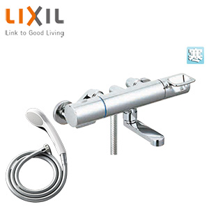 浴室用蛇口 クロマーレS[壁][洗い場専用][サーモスタット付シャワーバス混合水栓][エコフルシャワー][吐水口90mm][寒冷地]