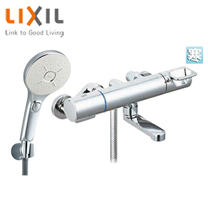 浴室用蛇口 クロマーレS[壁][洗い場専用][サーモスタット付シャワーバス混合水栓][エコアクアスイッチシャワーSPA][めっき][吐水口90mm][寒冷地]