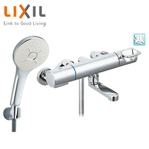 浴室用蛇口 クロマーレS[壁][洗い場専用][サーモスタット付シャワーバス混合水栓][エコアクアシャワーSPA][めっき][吐水口90mm][寒冷地]