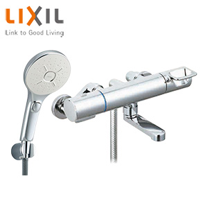 浴室用蛇口 クロマーレS[壁][洗い場専用][サーモスタット付シャワーバス混合水栓][エコアクアスイッチシャワーSPA][めっき][吐水口90mm][一般地]