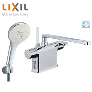 浴室用蛇口 クロマーレS[台][デッキタイプ][サーモスタット付シャワーバス混合水栓][エコアクアシャワーSPA][めっき][可変ピッチ式][吐水口300mm][寒冷地]