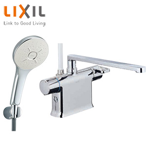 浴室用蛇口 クロマーレS[台][デッキタイプ][サーモスタット付シャワーバス混合水栓][エコアクアシャワーSPA][めっき][可変ピッチ式][吐水口300mm][一般地]