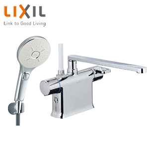 浴室用蛇口 クロマーレS[台][デッキタイプ][サーモスタット付シャワーバス混合水栓][エコアクアスイッチシャワーSPA][めっき][可変ピッチ式][吐水口300mm][一般地]