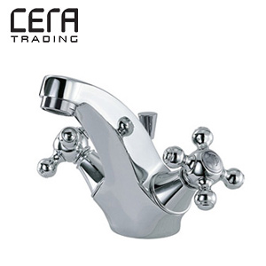 洗面用蛇口[セラオリジナルコレクション][台][2ハンドル混合水栓][スパウト105mm][吐水口高さ110mm][泡沫][引棒付][一般地]