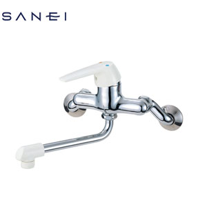 キッチン用蛇口[壁][シングル混合水栓][整流][スパウト170mm][一般地]