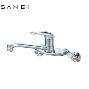 キッチン用蛇口[壁][シングル混合水栓][整流][スパウト200mm][一般地]