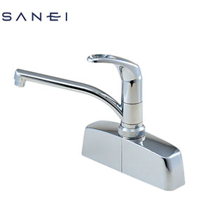 キッチン用蛇口 U-MIX[台][シングル取替用台付混合水栓][整流][スパウト252mm][湯水芯203mm][一般地]