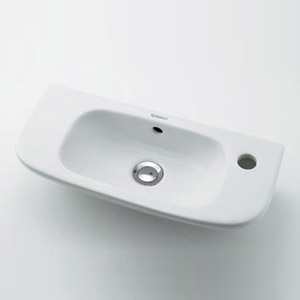 手洗器単品[デュラビット][D-Code][Sieger Design][壁掛式][角形][500×220][水栓取付穴径:φ35][右側1ヶ所]