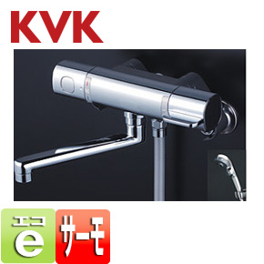 浴室用蛇口[壁][浴槽・洗い場兼用][サーモスタット付シャワーバス混合水栓][eシャワー][3wayワンストップシャワーヘッド付][一般地]