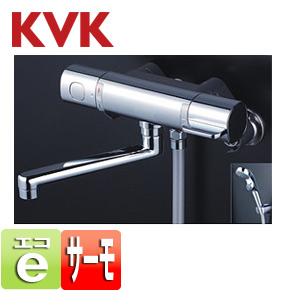 浴室用蛇口[壁][浴槽・洗い場兼用][サーモスタット付シャワーバス混合水栓][eシャワー][ワンストップシャワーヘッド付][一般地]