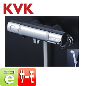 浴室用蛇口[壁][洗い場専用][サーモスタット付シャワーバス混合水栓][eシャワー][一般地]