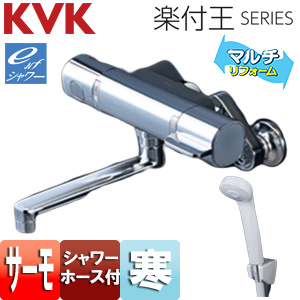 浴室用蛇口 楽付王[壁][サーモスタット付シャワー][eシャワー][寒冷地]