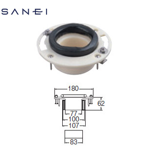 床フランジ[大便器用][VP・VU75/100兼用][トイレ部材]