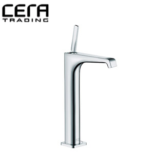 洗面用蛇口[ハンスグローエ社][アクサーチッテリオE][台][シングルレバー混合水栓][スパウト163mm][吐水口高さ252mm][整流][引棒なし][クロム][362mm][一般地]