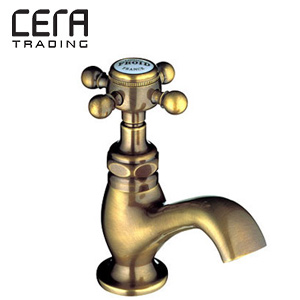 洗面用蛇口[オリュス社][ジュリア][台][単水栓][立水栓][スパウト90mm][吐水口高さ53mm][アンティークブラス][一般地]
