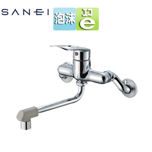 キッチン用蛇口[壁][シングル混合水栓][プラスエコ][泡沫][スパウト170mm][一般地]