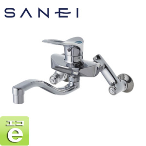 キッチン用蛇口[壁][シングルレバー混合水栓][エコ位置クリック][スパウト220mm][一般地]