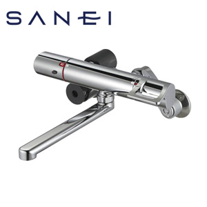 浴室用蛇口[壁][サーモスタット付バス混合水栓][スパウト190mm][一般地]