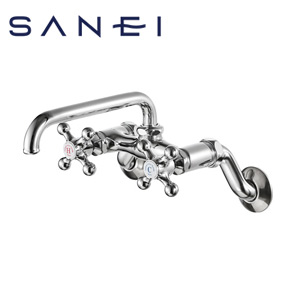 キッチン用蛇口[壁][ツーハンドル混合水栓][スパウト170mm][一般地]