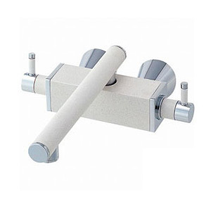 キッチン用蛇口 TOHシリーズ[壁][ツーバルブ混合水栓][スパウト205mm][白磁][一般地]