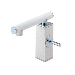 ●洗面用蛇口 TOHシリーズ[台][シングルワンホール洗面混合水栓][白磁][一般地]