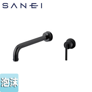 ●洗面用蛇口 cye[壁][シングル洗面混合栓][泡沫][スパウト250mm][マットブラック][一般地]