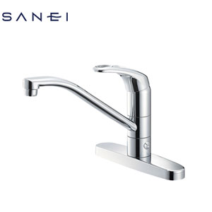 キッチン用蛇口 U-MIX[台][シングル台付分岐混合水栓][整流][スパウト257mm][湯水芯203mm][一般地]