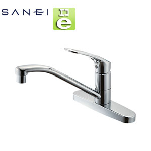 キッチン用蛇口 U-MIX[台][シングル台付混合水栓][プラスエコ][整流][スパウト258mm][湯水芯203mm][一般地]