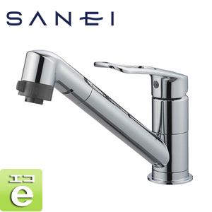 キッチン用蛇口[台][シングルレバー混合水栓][スパウト回転][吐水(シャワー)][エコ位置クリック][スパウト205mm][一般地]