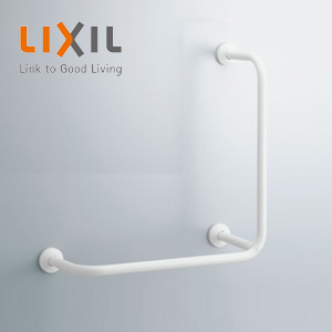 手すり[壁固定][L型][多用途用][長さ:700×700mm][φ34][前出:250mm][樹脂被覆タイプ][R/L兼用][ホワイト]