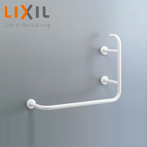 ●手すり[壁固定][L型][多用途用][長さ:600×800mm][前出:150〜250mm][樹脂被覆タイプ][右仕様][ホワイト]