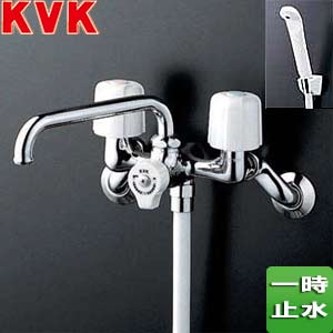 浴室用蛇口[壁][浴槽・洗い場兼用][一時止水付2ハンドルシャワー][一般地]